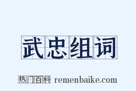 武忠组词是什么意思的图片